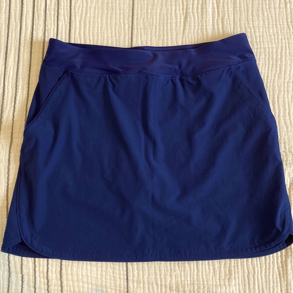 Lands’ End Women’s Navy Blue Swim Skort Skirt/Shorts